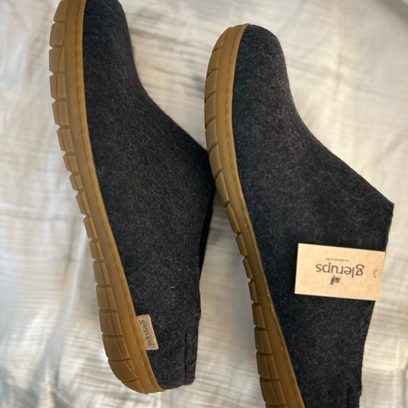 Glerup Men's Black Wool Slippers Size 44(9.5M) - Picture 3 of 5